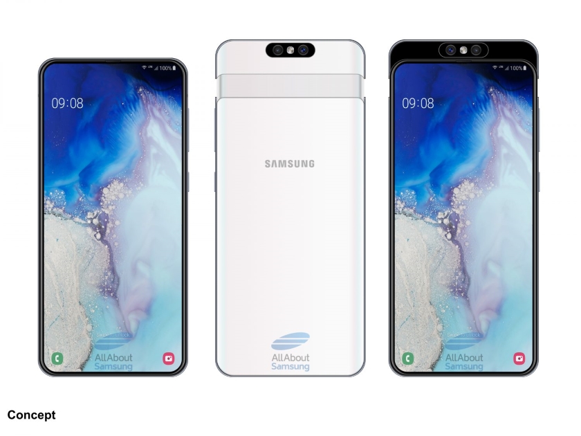 Інсайдер: Samsung Galaxy A90 отримає гігантський 6.75-дюймовий дисплей без отворів та вирізів