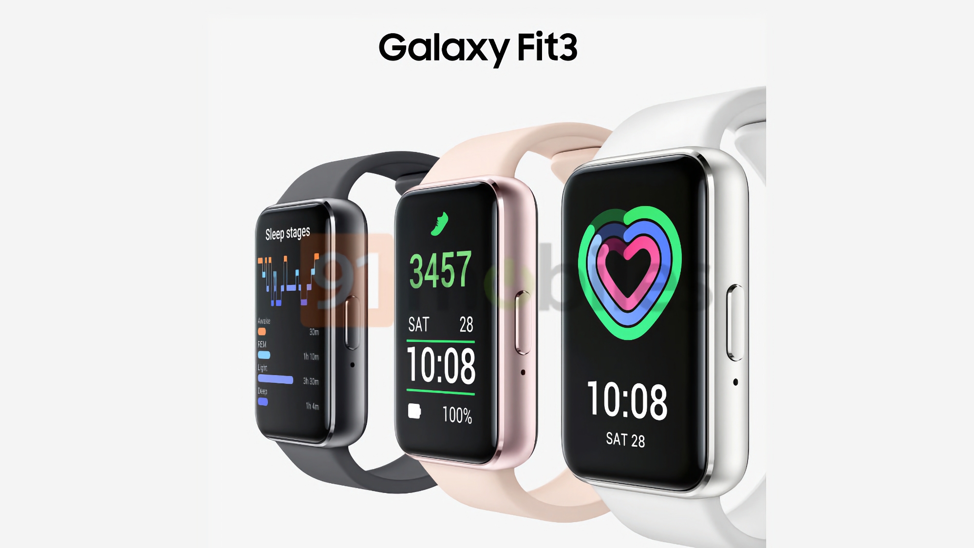 Samsung Galaxy Fit 3 appeared on quality press renders: large display and three colours