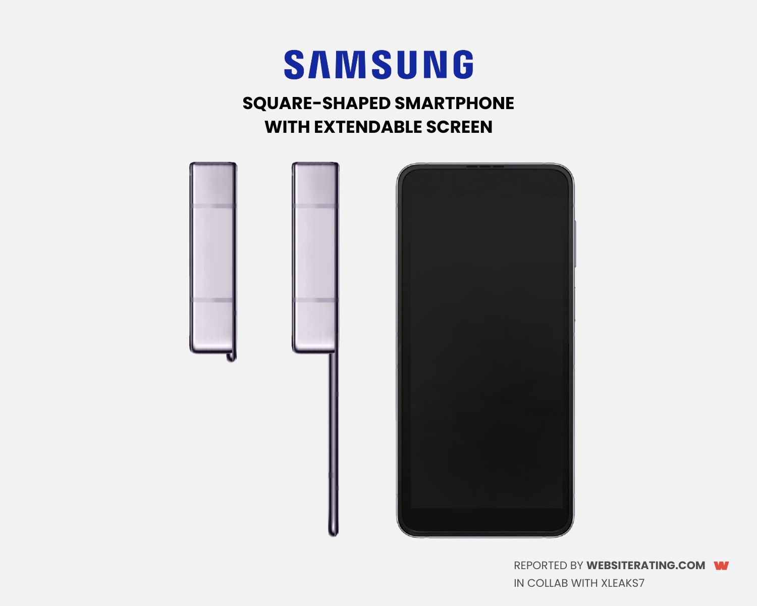 Samsung a breveté un smartphone carré à écran rétractable