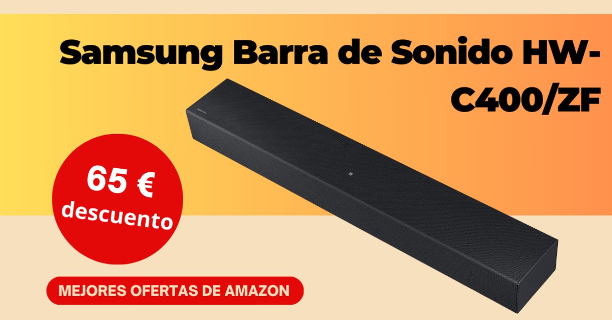 ¡Barra de sonido Samsung HW-C400/ZF con un descuento limitado de 65€!