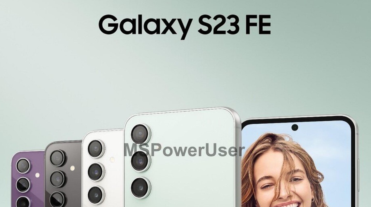 Samsung Galaxy S23 FE revealed in an official image in four colours