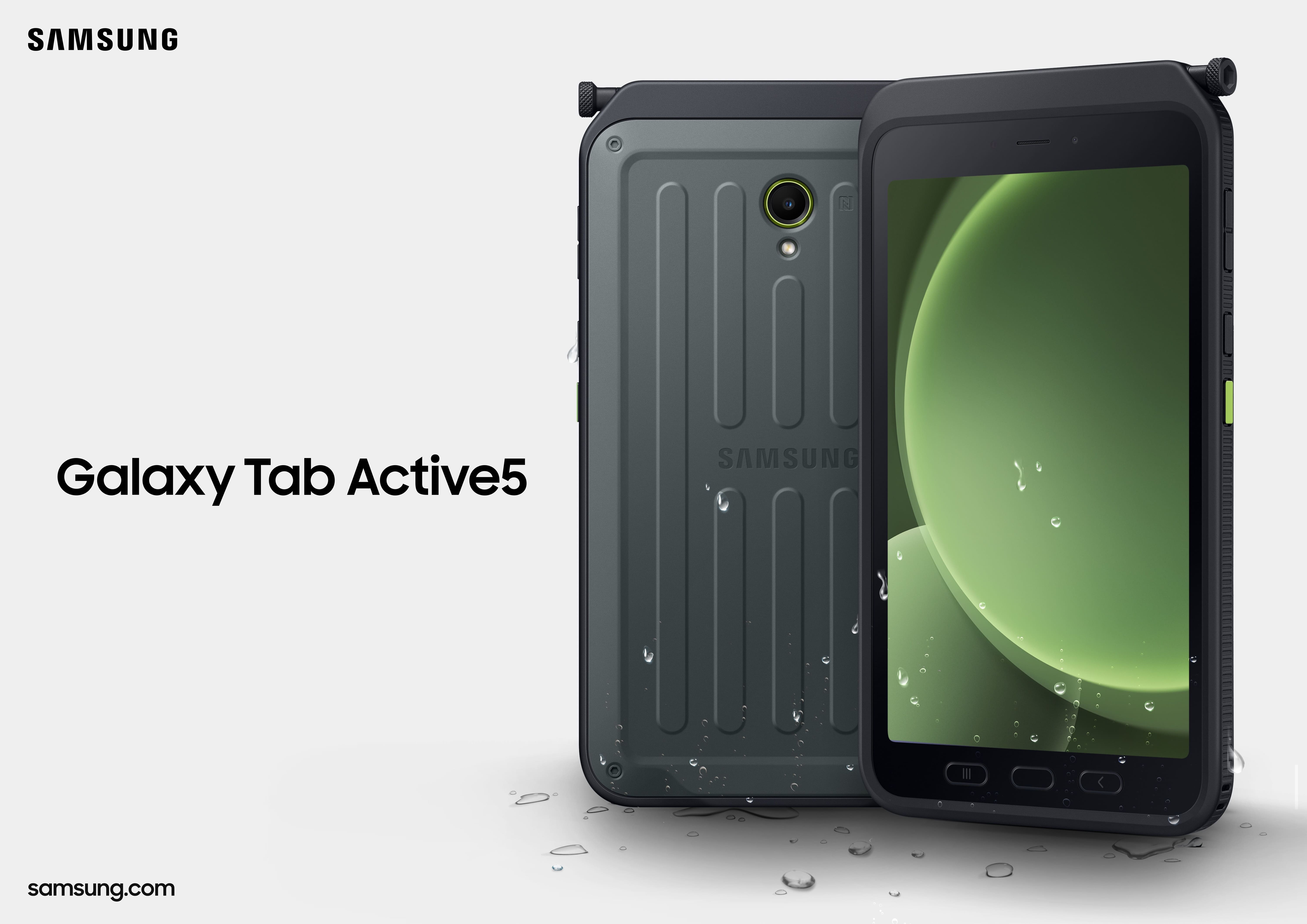Samsung Galaxy Tab Active 5: robust tablet med 120Hz LCD-skærm, understøttelse af S Pen og aftageligt batteri på 5050mAh