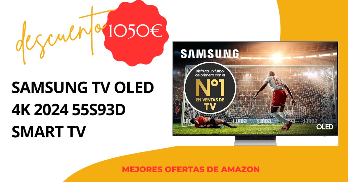 Samsung TV OLED 4K 2024 55S93D Smart TV con un descuento de 1050€!