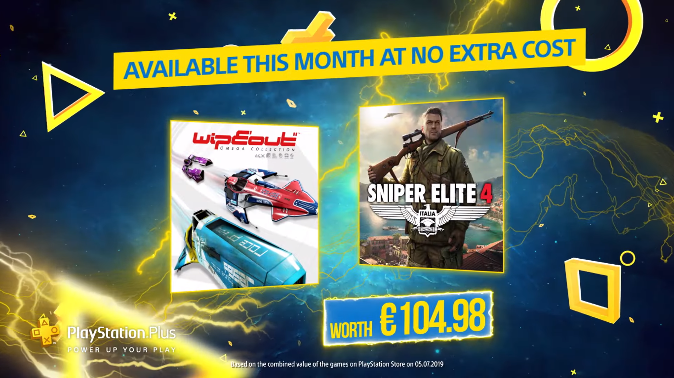 У серпні передплатникам PlayStation Plus подарують Sniper Elite 4 та WipEout Omega Collection