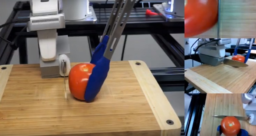Видео: робота обучили нарезать овощи одинаковыми ломтиками