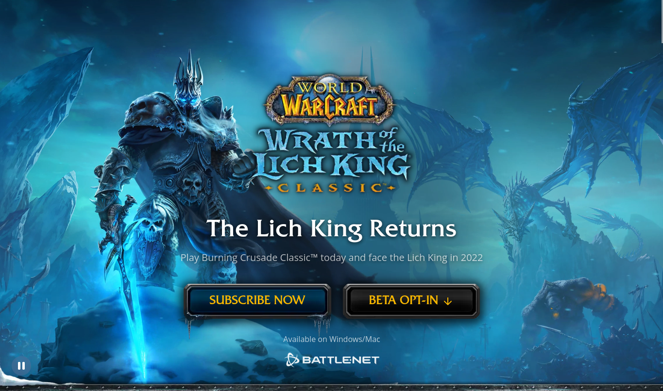 Es scheint, dass Blizzard selbst den genauen Veröffentlichungstermin von WoW: Wrath of the Lich King Classic durchgesickert ist