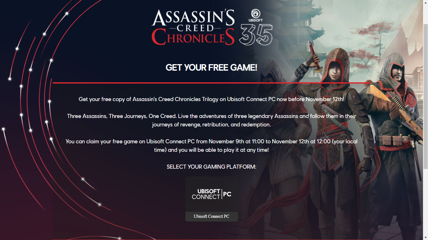 Right now you can pick up the game from Ubisoft for free