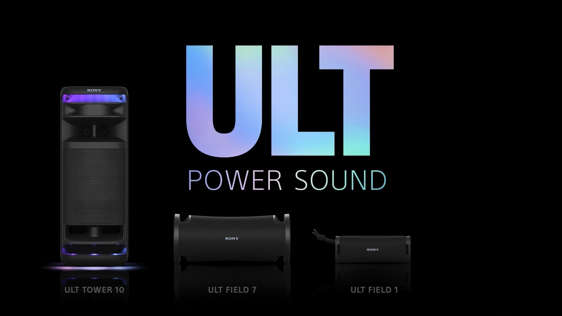 Sony presenta los nuevos altavoces Bluetooth ULT Power Series: ULT Field 1, ULT Field 7 y ULT Tower 10