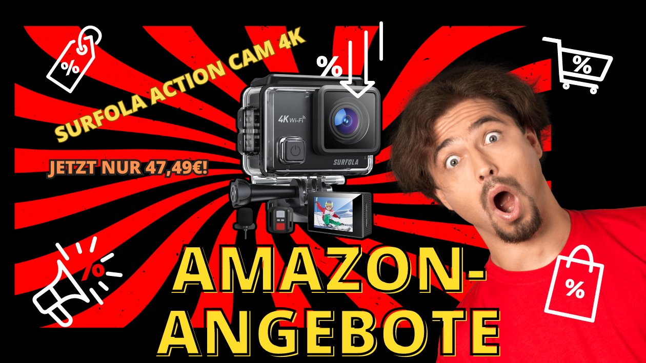 Surfola Action Cam 4K – Jetzt 32€ sparen!