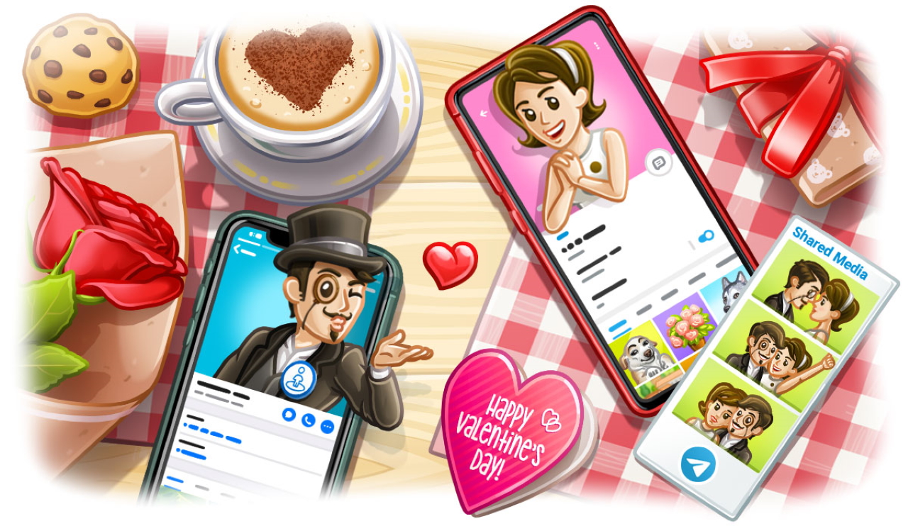 Telegram 5.15: zaktualizowany profil, funkcja Ludzie w pobliżu 2.0 i nowe animowane emoji na Walentynki