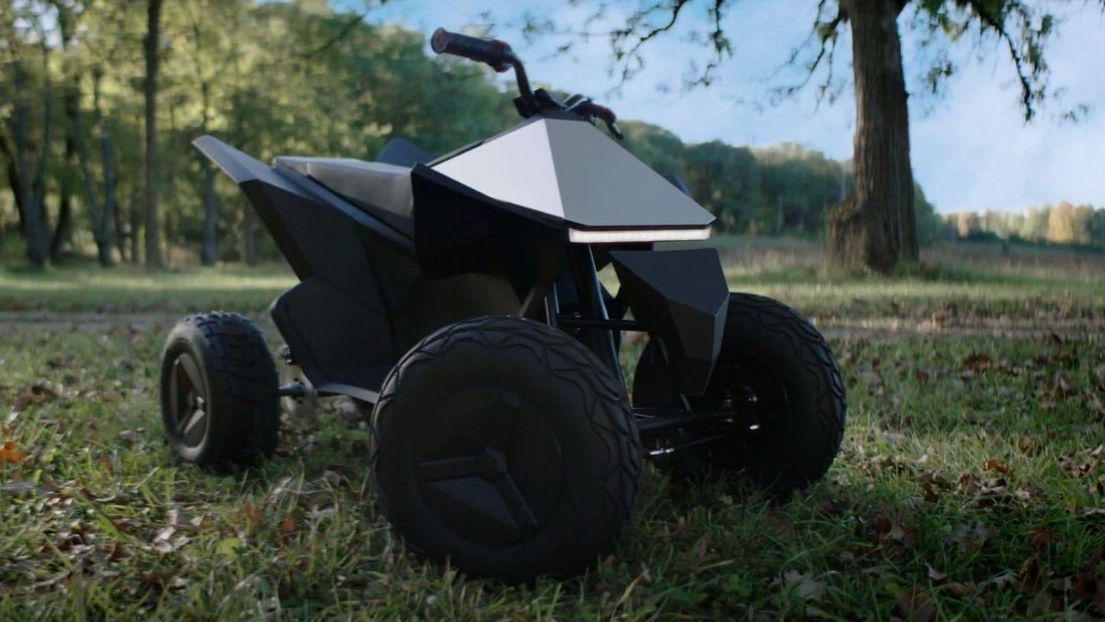 Tesla unveils Cyberquad for Kids, a Cybertruck-style electric ATV for kids