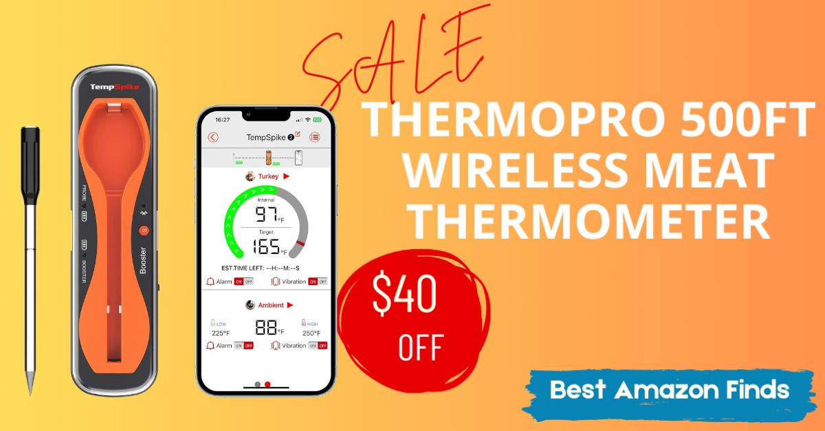 ThermoPro 500FT Wireless Meat Thermometer - Big Deal $40 Off!