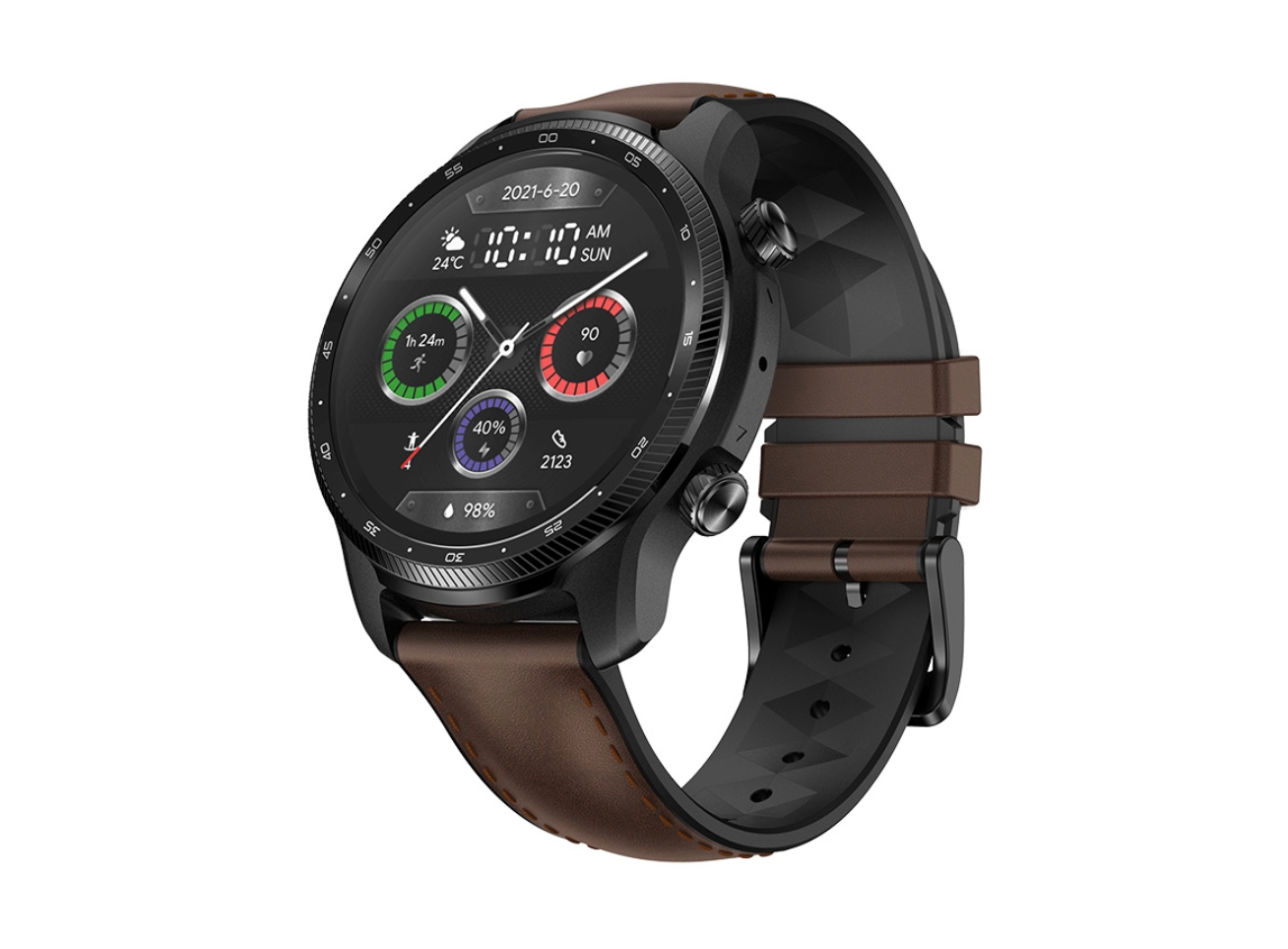 TicWatch Pro X: WearOS-Smartwatch mit Dual-Display, Snapdragon Wear 4100-Chip, 1 GB RAM, eSIM und bis zu 45 Tagen Akkulaufzeit für 370 $