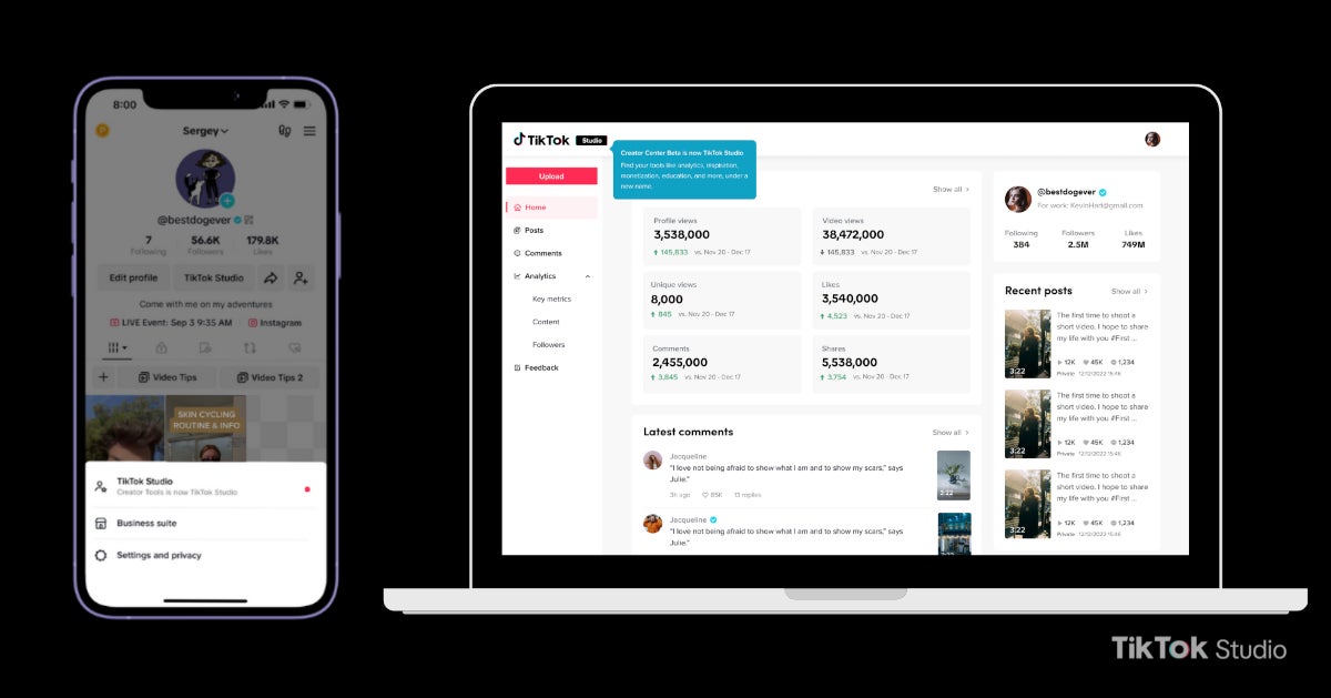 TikTok lance un nouvel outil pour les créateurs de contenu - TikTok Studio