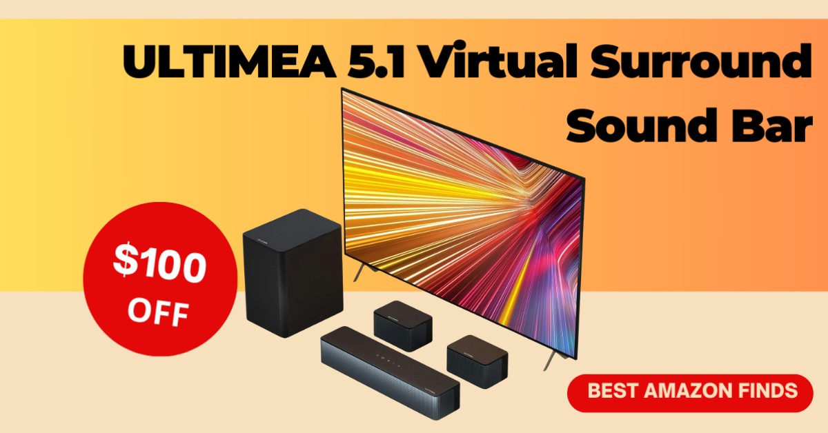 ULTIMEA 5.1 Virtual Surround Sound Bar - $100 Discount Now!