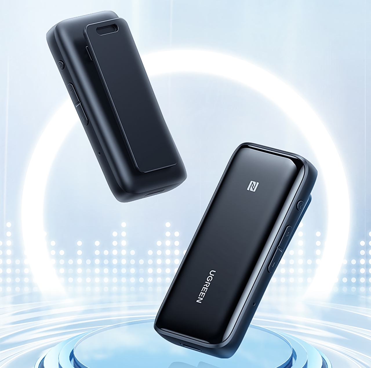 Receptor Bluetooth Ugreen con NFC, DAC incorporado y soporte para aptX HD por $34
