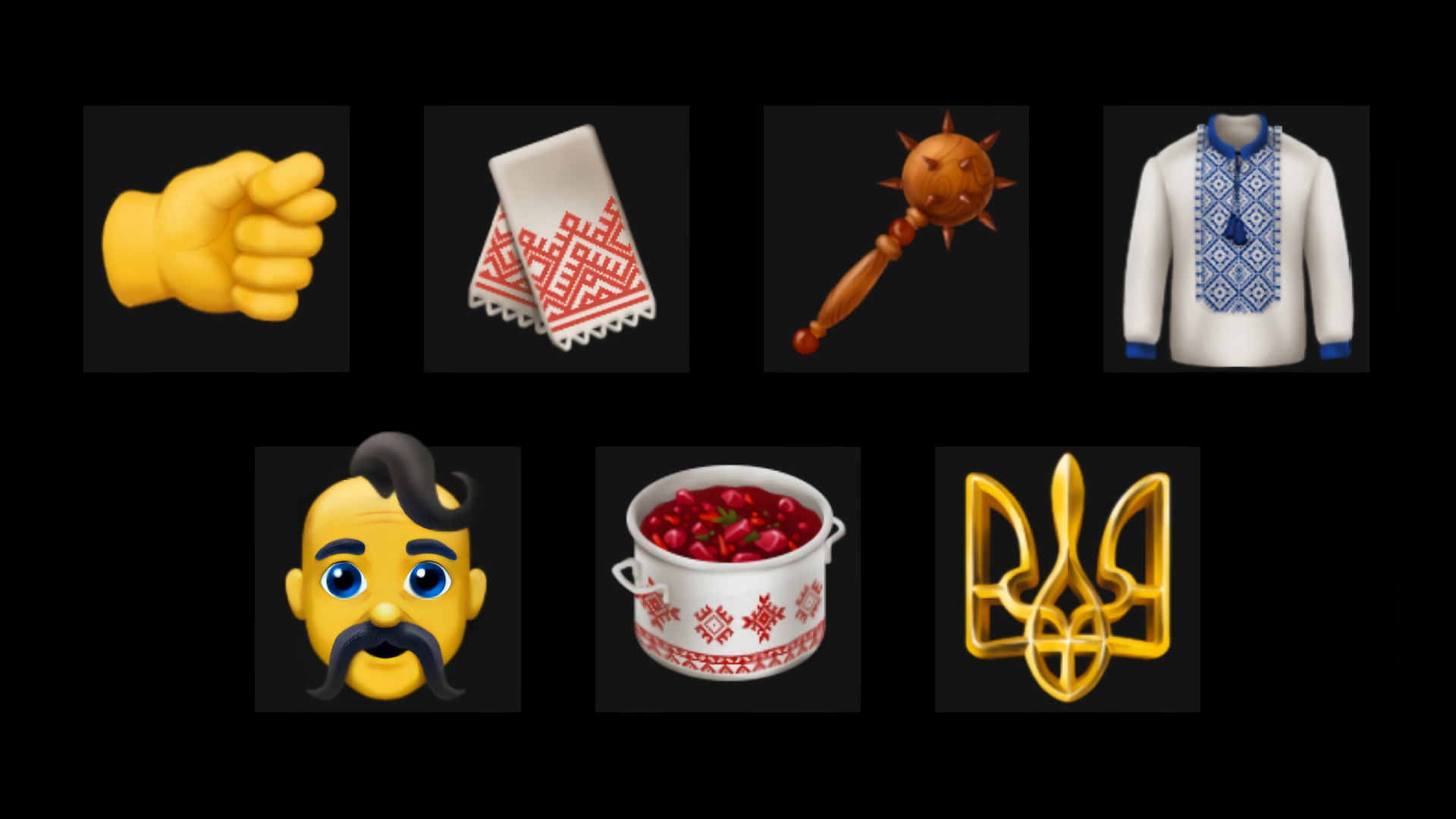 Hexagon Agency ha creato emoji ucraine, possono apparire su dispositivi Android e iOS