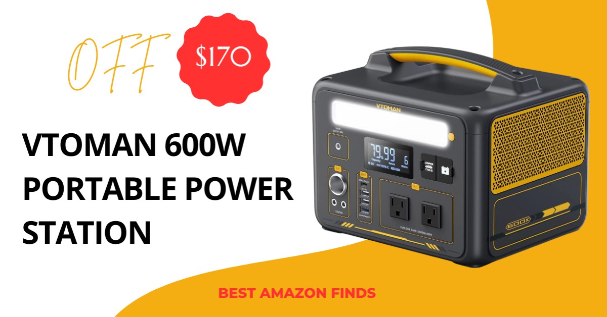 VTOMAN 600W Portable Power Station - $170 OFF Great Opportunity to Buy!