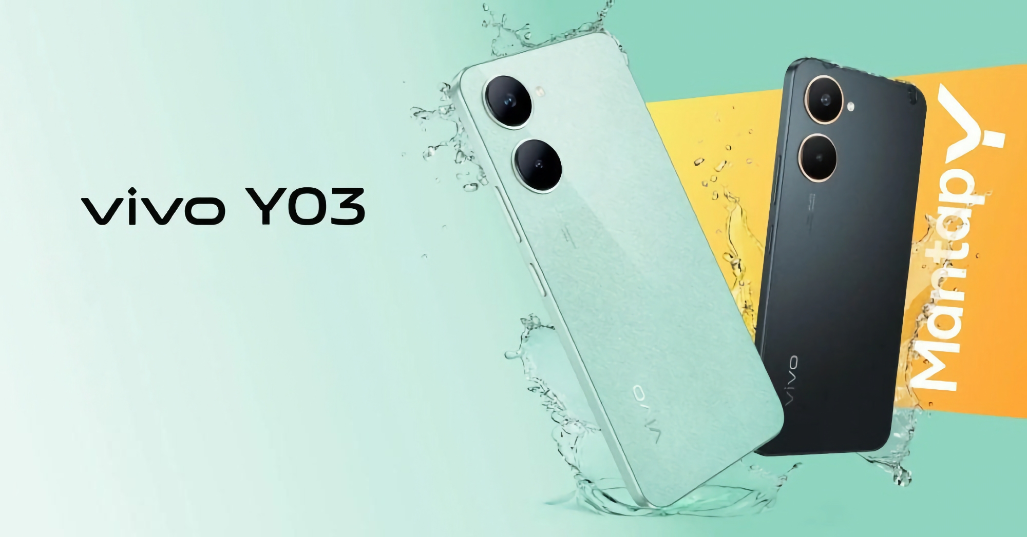 vivo Y03 : smartphone économique avec écran 90Hz, puce MediaTek Helio G85 et protection IP54