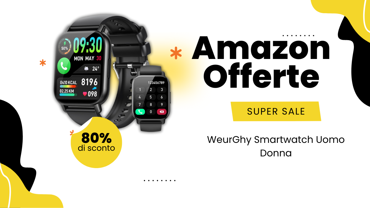 Smartwatch WeurGhy Y6 con Display 1.85" – Sconto di 80€!