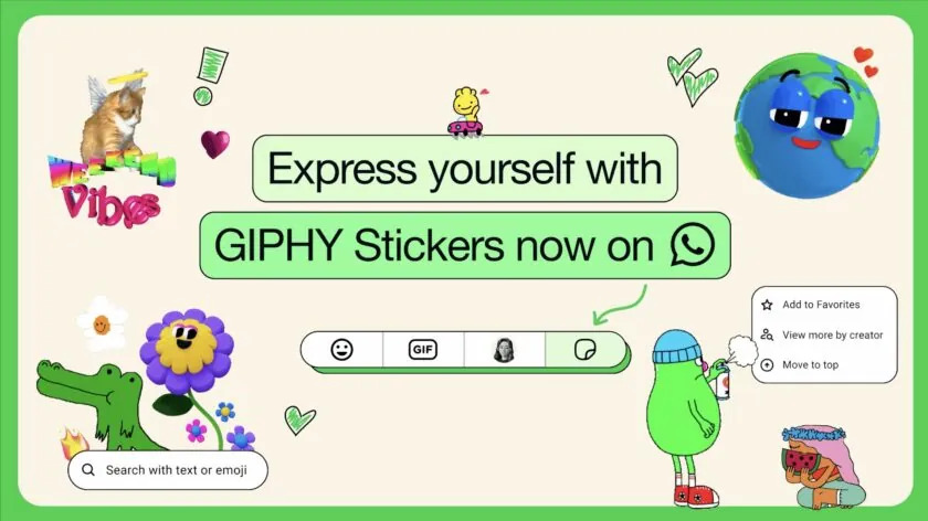 WhatsApp integrates Giphy for improved sticker search