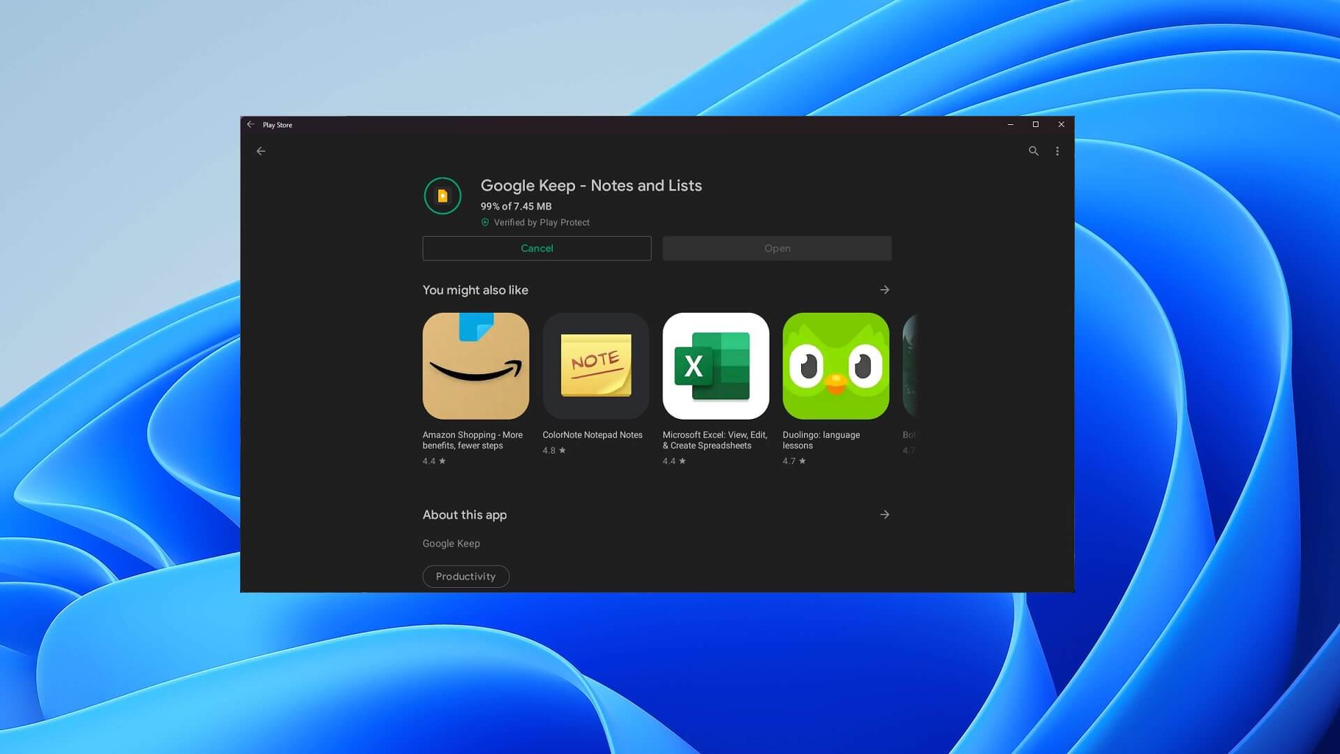 Windows 11 parvient à faire fonctionner un Google Play Store à part entière