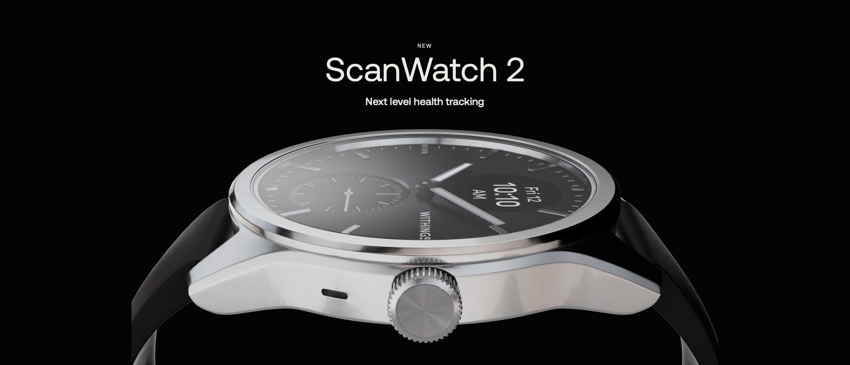 Withings ScanWatch 2: hybrid smartwatch with OLED screen, SpO2 sensor and  up to 30 days of battery life
