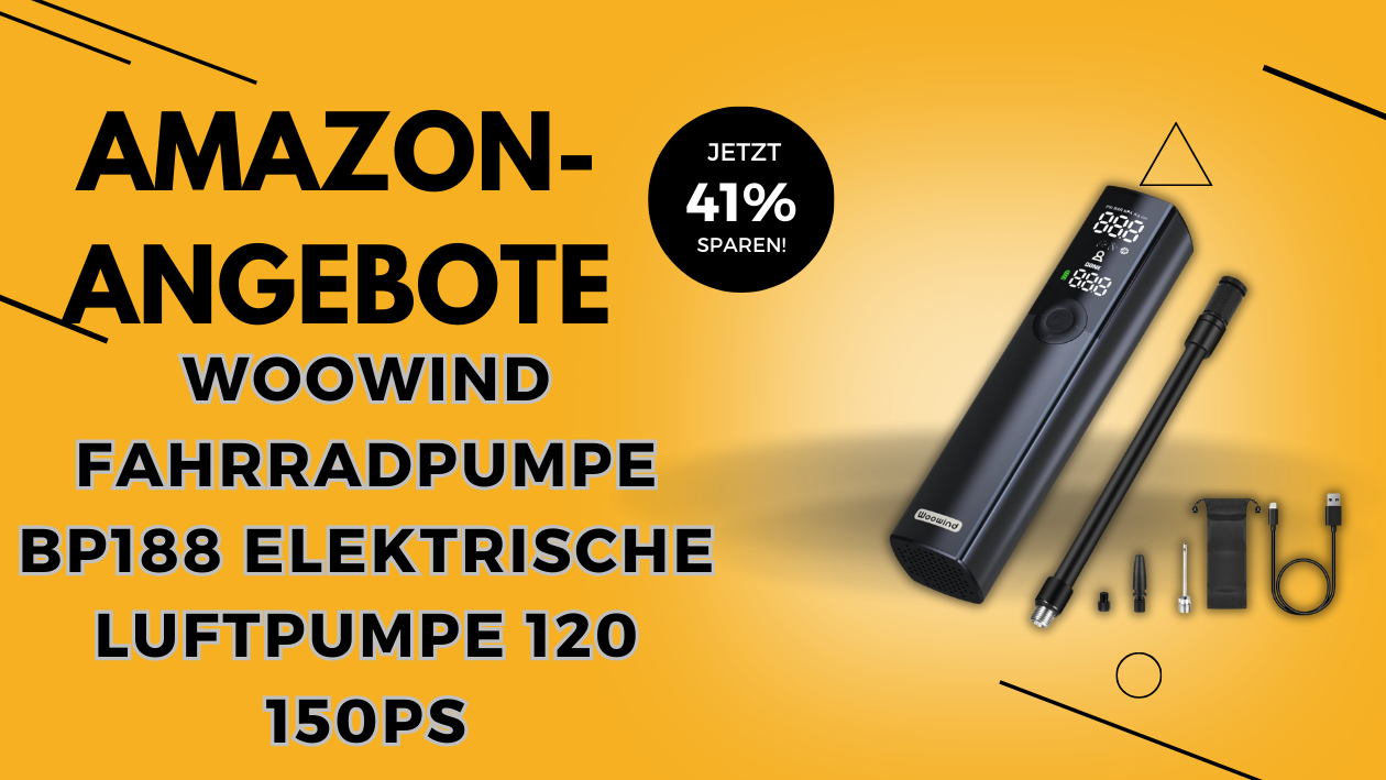 Woowind BP188: Kompakte Elektrische Fahrradpumpe mit 41% Rabatt