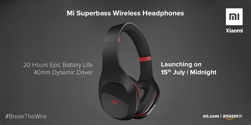 Xiaomi 15 липня презентує навушники Mi Superbass Wireless Headphones з автономністю до 20 годин