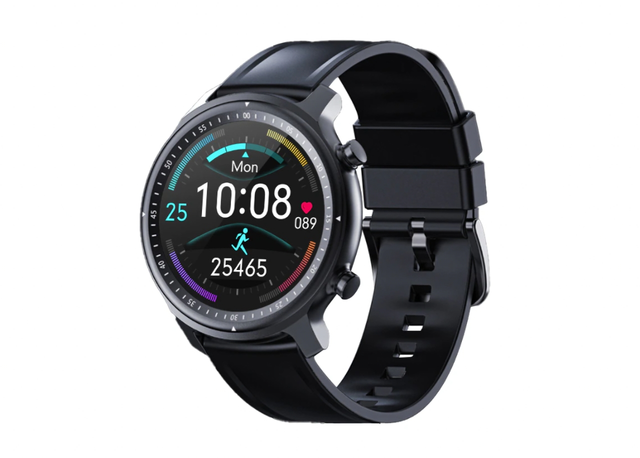 A smartwatch from the Xiaomi ecosystem with a round IPS screen, microphone, IP67 protection and up to 25 days of battery life for $57