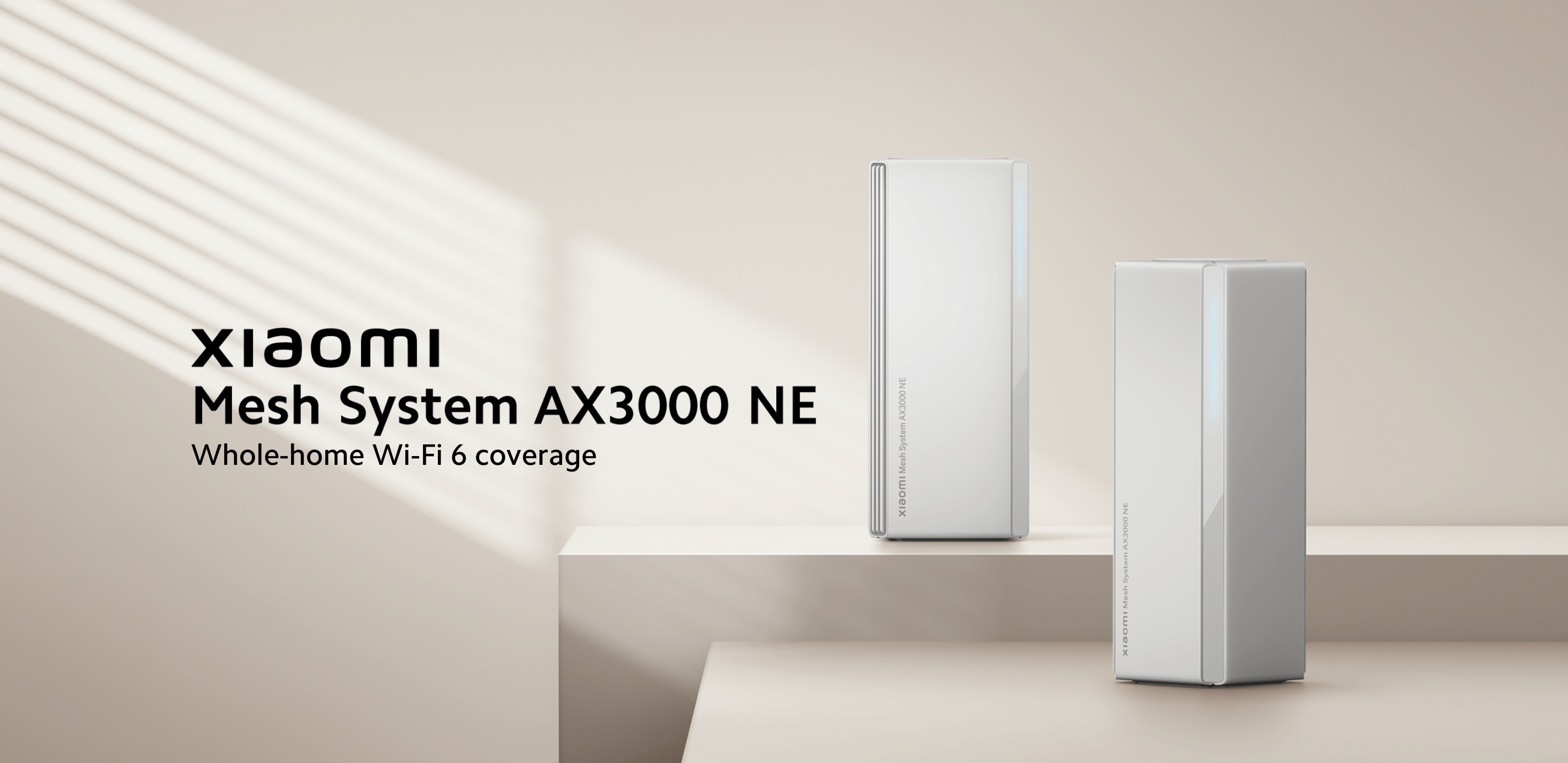 Xiaomi has introduced the AX3000 NE Mesh system with WiFi 6 support to the global market 