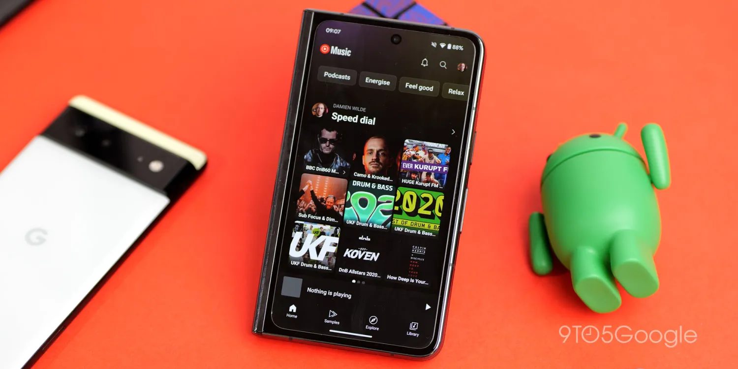 YouTube Music on the new Google Pixel Fold: experience of using it