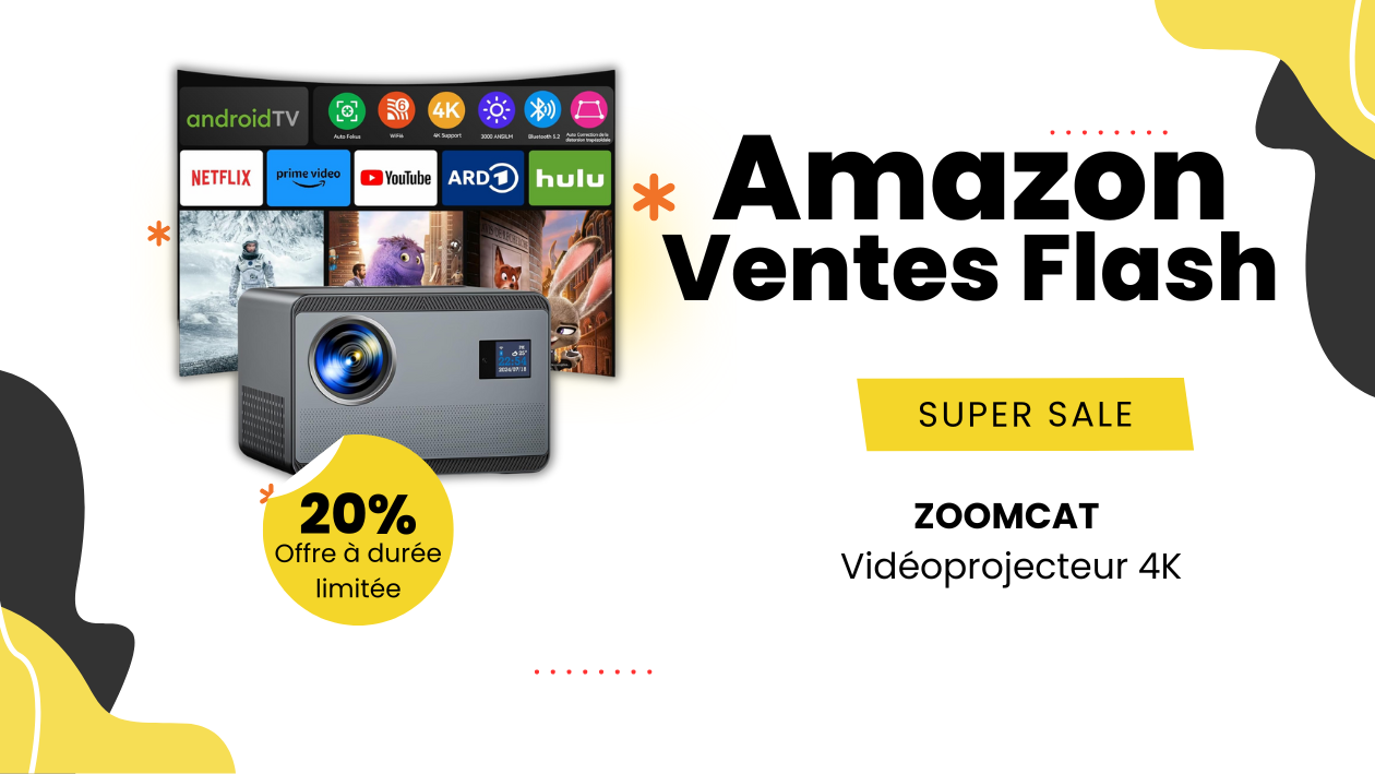 Découvrez le futur de la projection avec le ZOOMCAT Vidéoprojecteur!