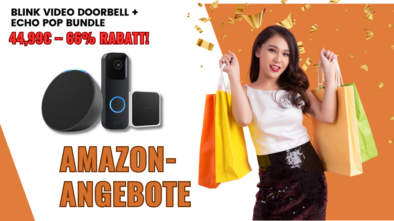 Blink Video Doorbell + Echo Pop Bundle: 44,99€ – 66% Rabatt!