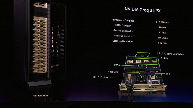 Nvidia GTC 2026 presentation slide Groq 3 LPX