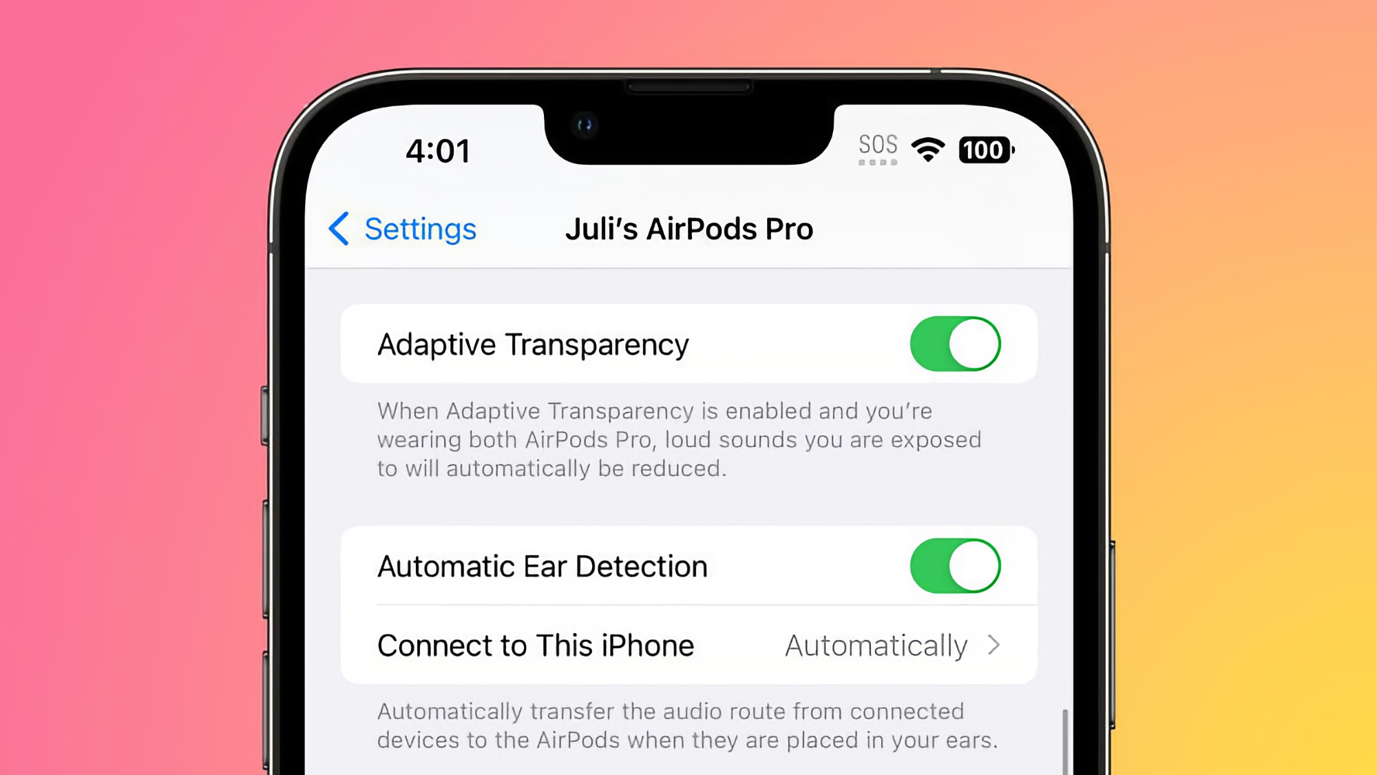 Quel rebondissement : la transparence adaptative pour les AirPods Pro et AirPods Max dans la version bêta d'iOS 16.1 s'est avérée être un bug.