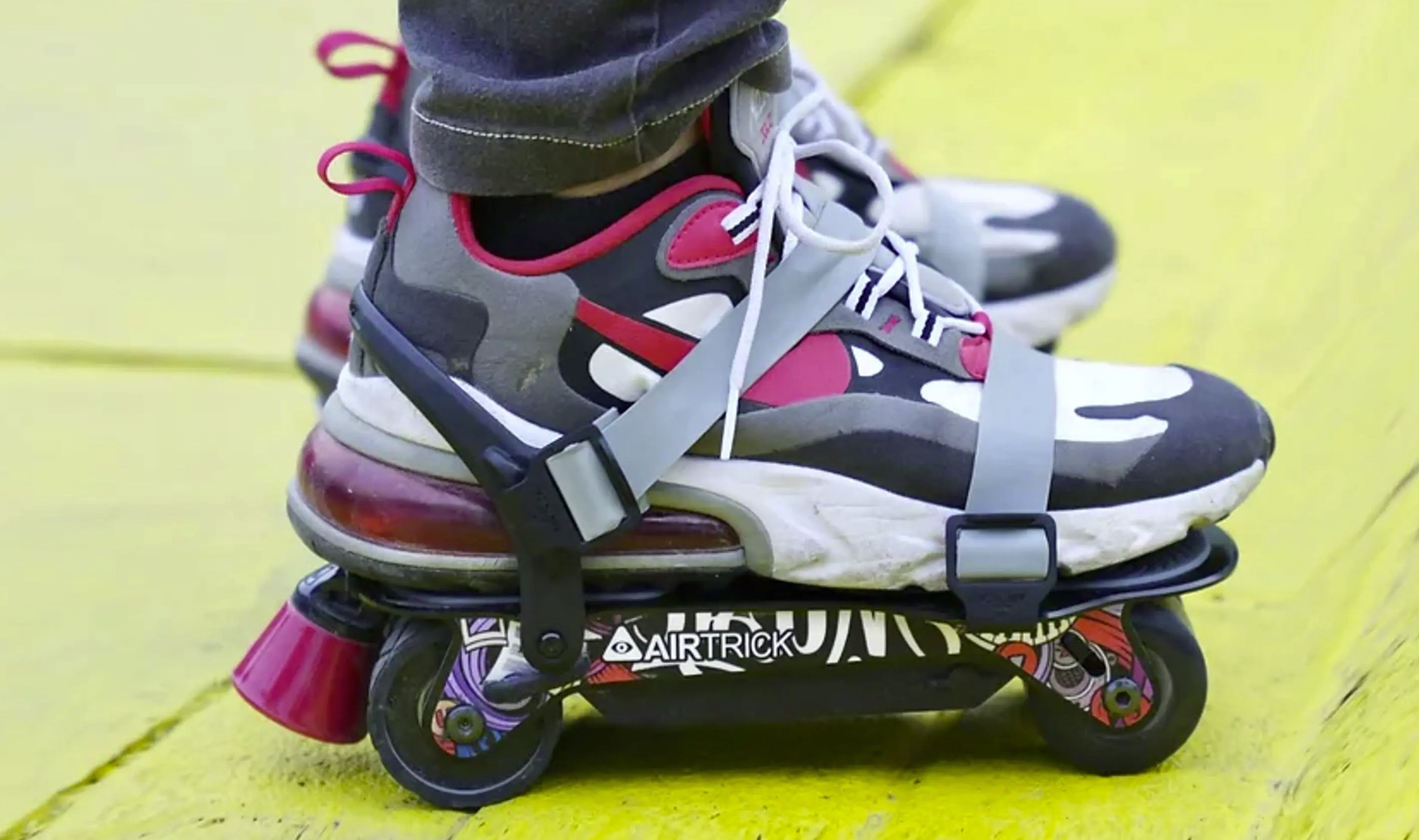 Verwandeln Sie Ihre Turnschuhe in elektrische Rollschuhe mit den Airtrick E-Skates.