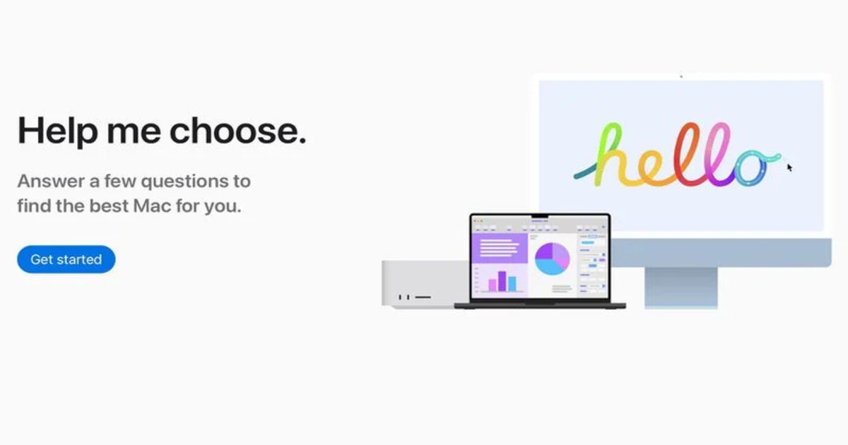 Apple допоможе обрати Mac: Компанія запустила новий вебсайт "Help Me Choose" для пошуку необхідного комп'ютера