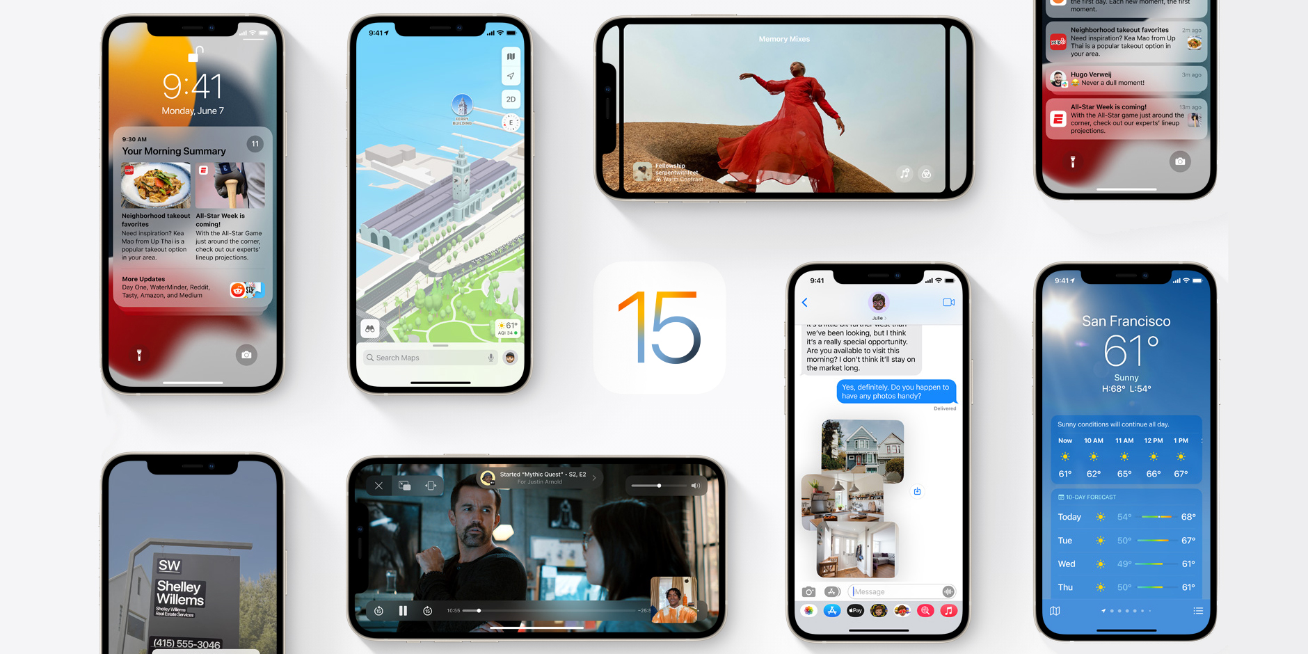 iOS 15, iPadOS 15, watchOS 8 and tvOS 15 will be released on September 20