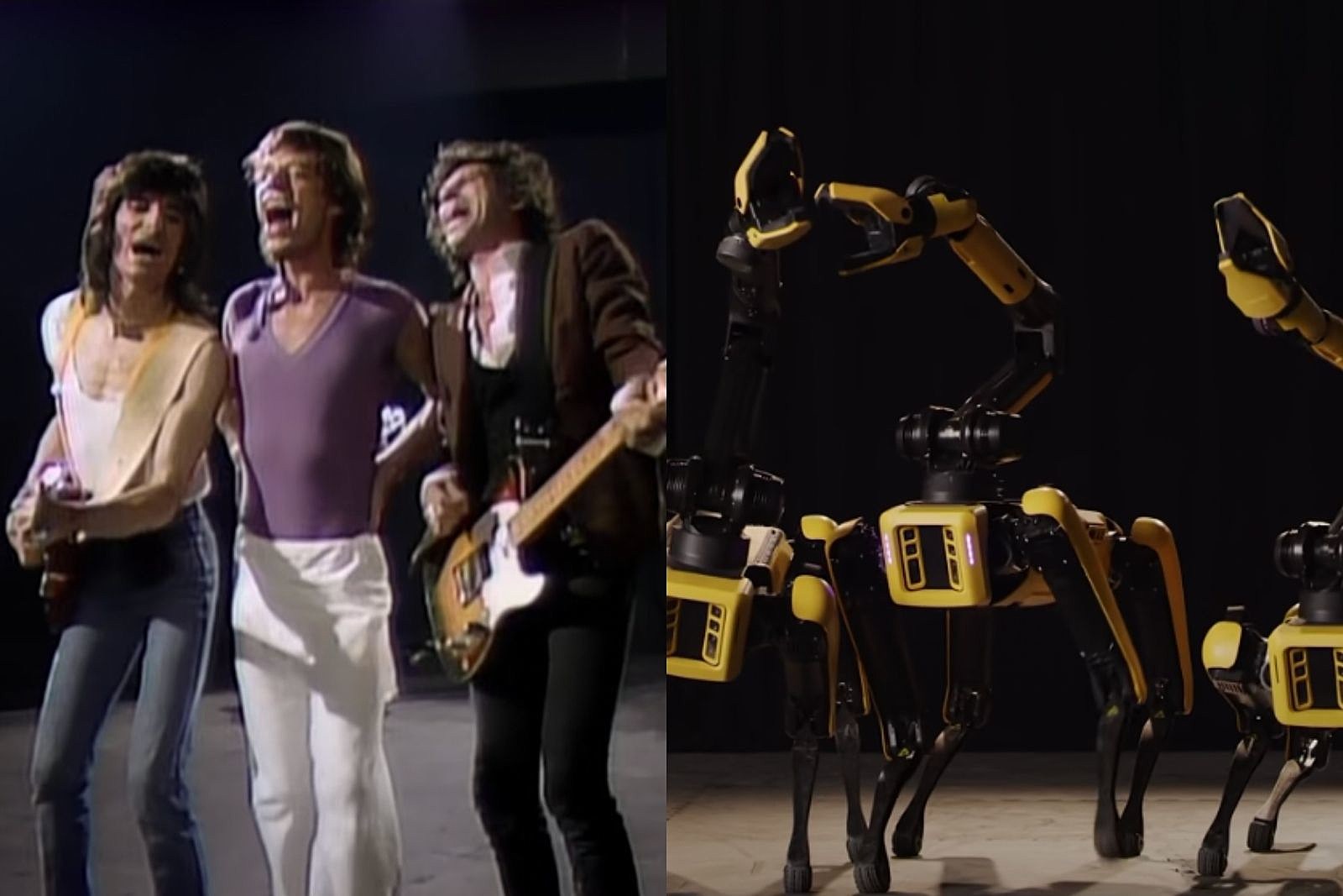 Boston Dynamics robots dance with Mick Jagger in a replay of The Rolling Stones' 40-year-old music video