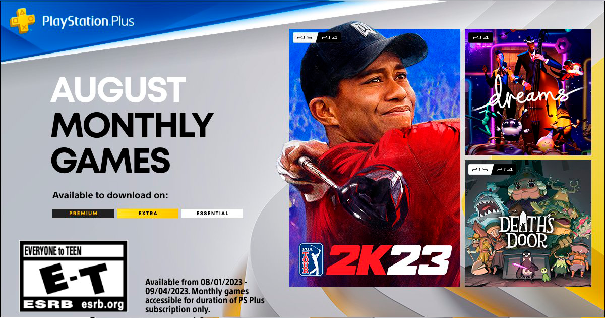Non c'è male: Gli abbonati a PlayStation Plus riceveranno PGA Tour 2K23, Dreams e Death's Door ad agosto.