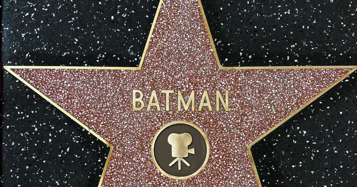 Batman receives a star on the Hollywood Walk of Fame - the first superhero to achieve this feat