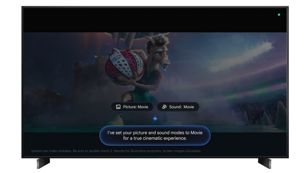 Интерфейс Gemini на Google TV