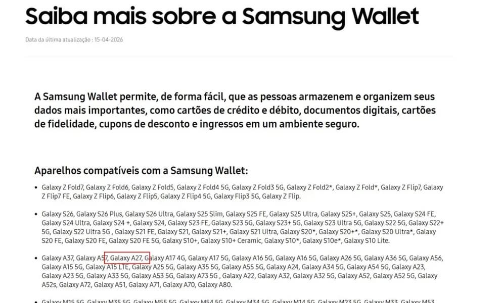 Modellbestätigung auf der Samsung-Website. Illustration: GalaxyClub