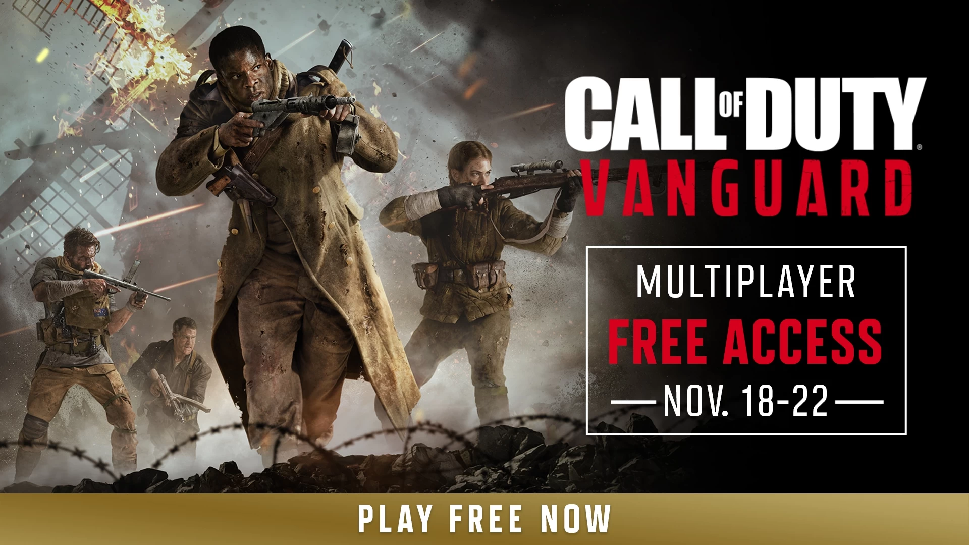 Everyone can play Call of Duty: Vanguard for free until November 22