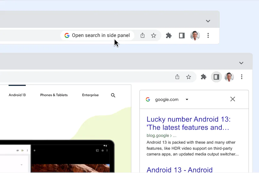 В Google Chrome появилась новая боковая панель, которая дает быстрый доступ к результатам поиска