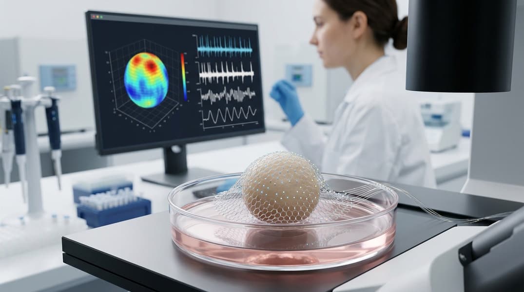 3D электродная сетка вокруг органоида