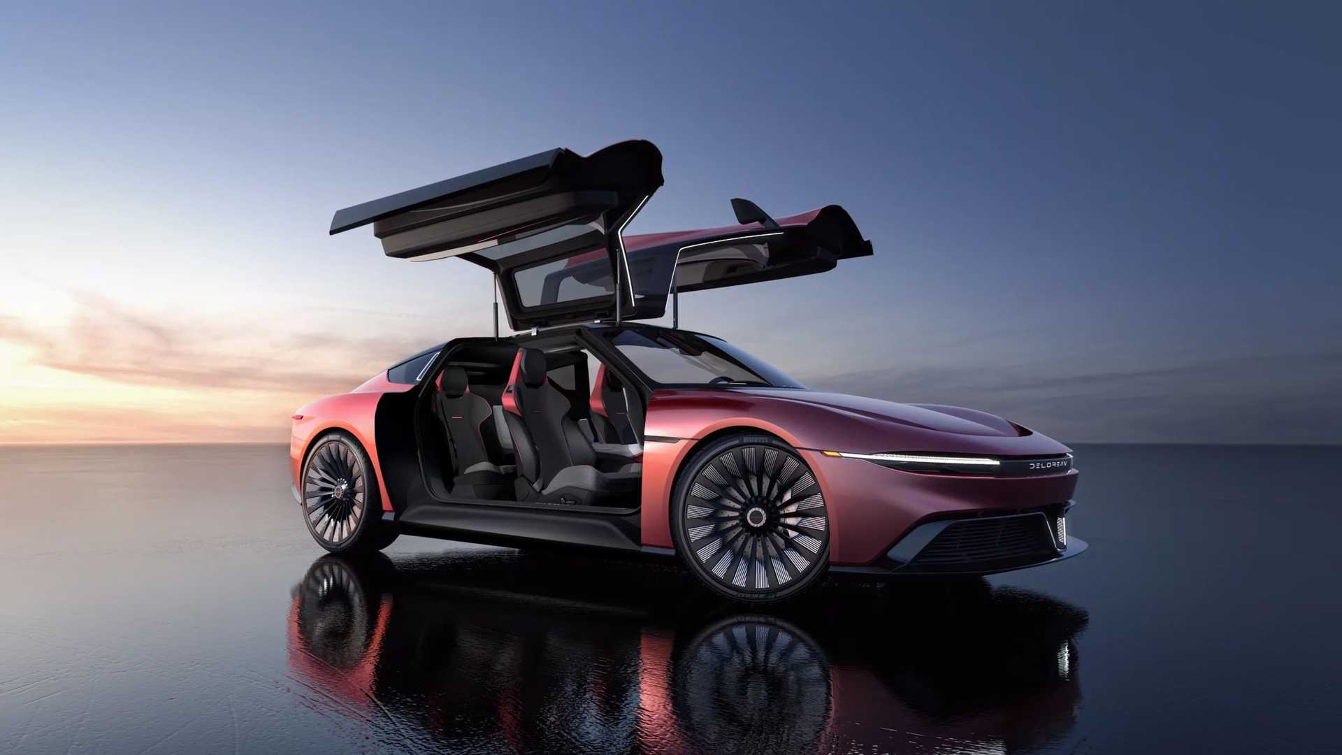 DeLorean Alpha5 revealed as electric coupe with iconic gullwing doors