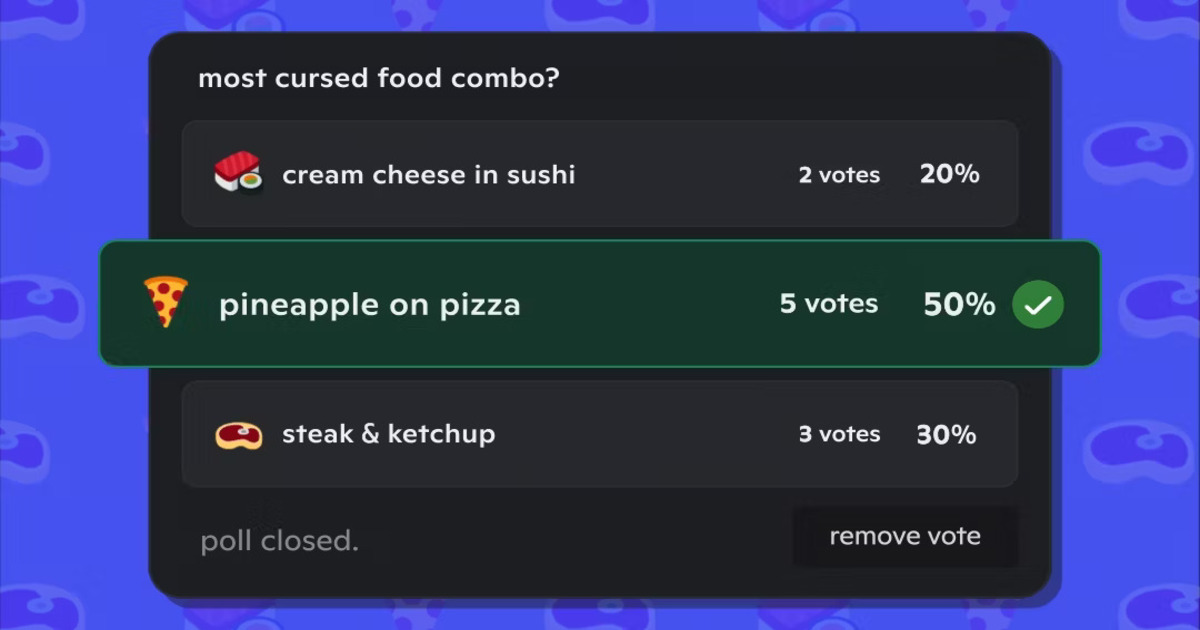 Discord catches up with Reddit with new polls feature