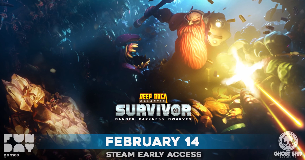 Le jeu de tir isométrique Deep Rock Galactic : Survivor sera disponible en accès anticipé le 14 février.